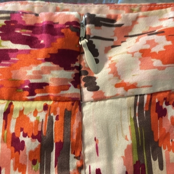 Liz Claiborne Women’s Midi Skirt Pink Size 12 100% Cotton Colorful Floral Flowy - Picture 7 of 13